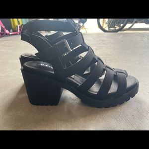 Platform heel sandal